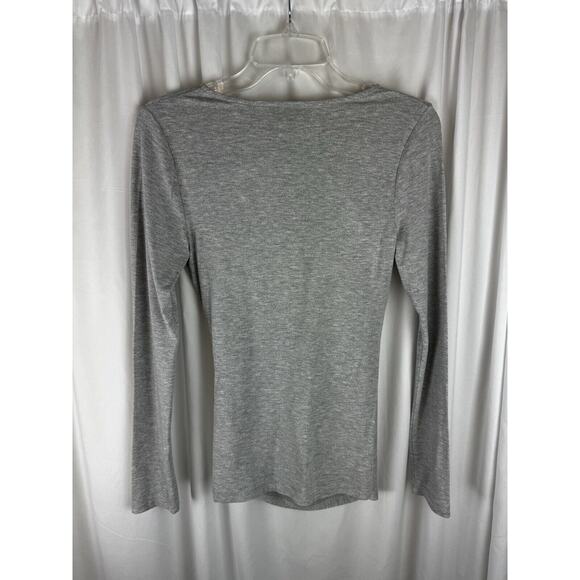 Ann Taylor Ruching Long Sleeves Blouse, Gray, Sz: S, 57-19 - Picture 15 of 15